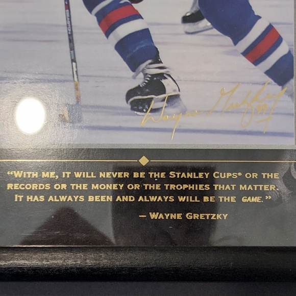 WAYNE GRETZKY Upper Deck collectibles  Dedication plaque NHL Licensed NY Rangers - Picture 3 of 4